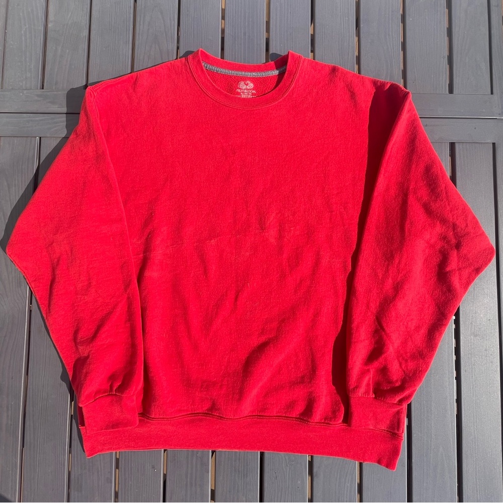 Vintage Fruit of Loom Red Crewneck blank